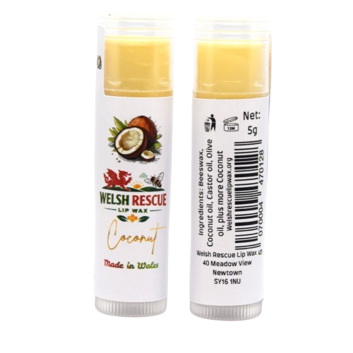 Welsh Rescue Coconut Lip Wax (5g tube)