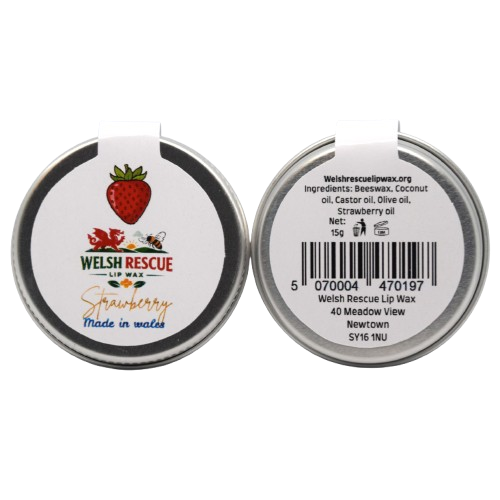 Welsh Rescue Strawberry Lip Wax (15g Tin)